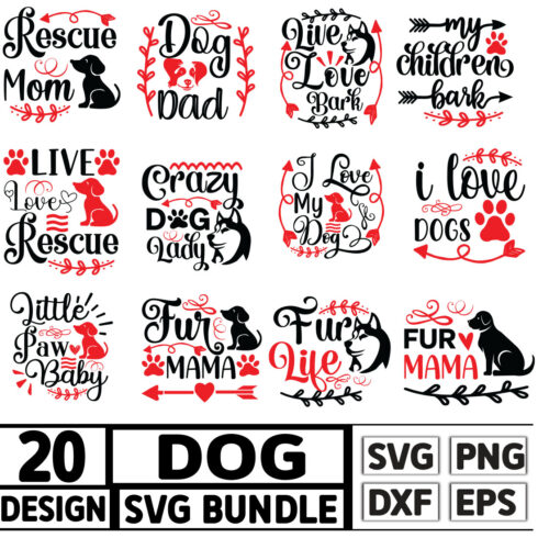 Dog T-shirt SVG Design Bundle cover image.