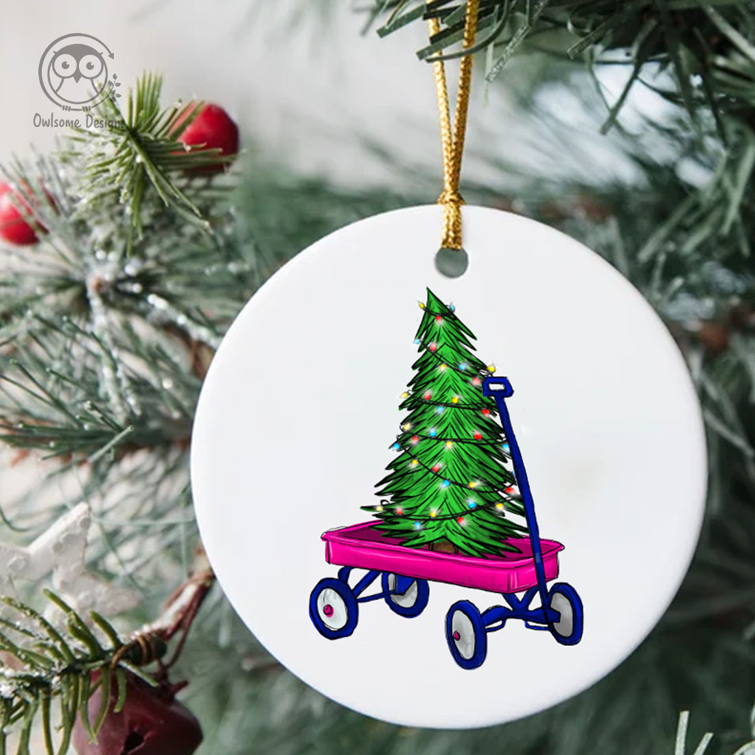 Christmas Tree On Wagon - Christmas toy preview.