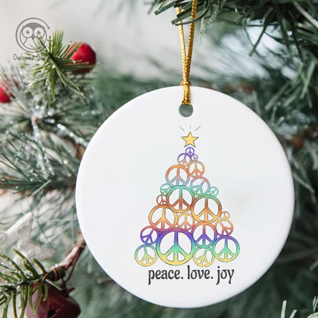 Christmas Peace Love Joy Sublimation Graphics cover image.