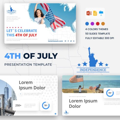 4th Of July Presentation Template.