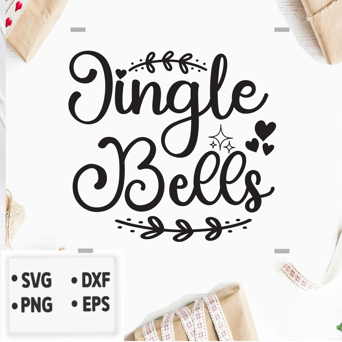 Image with colorful lettering Jingle bells.