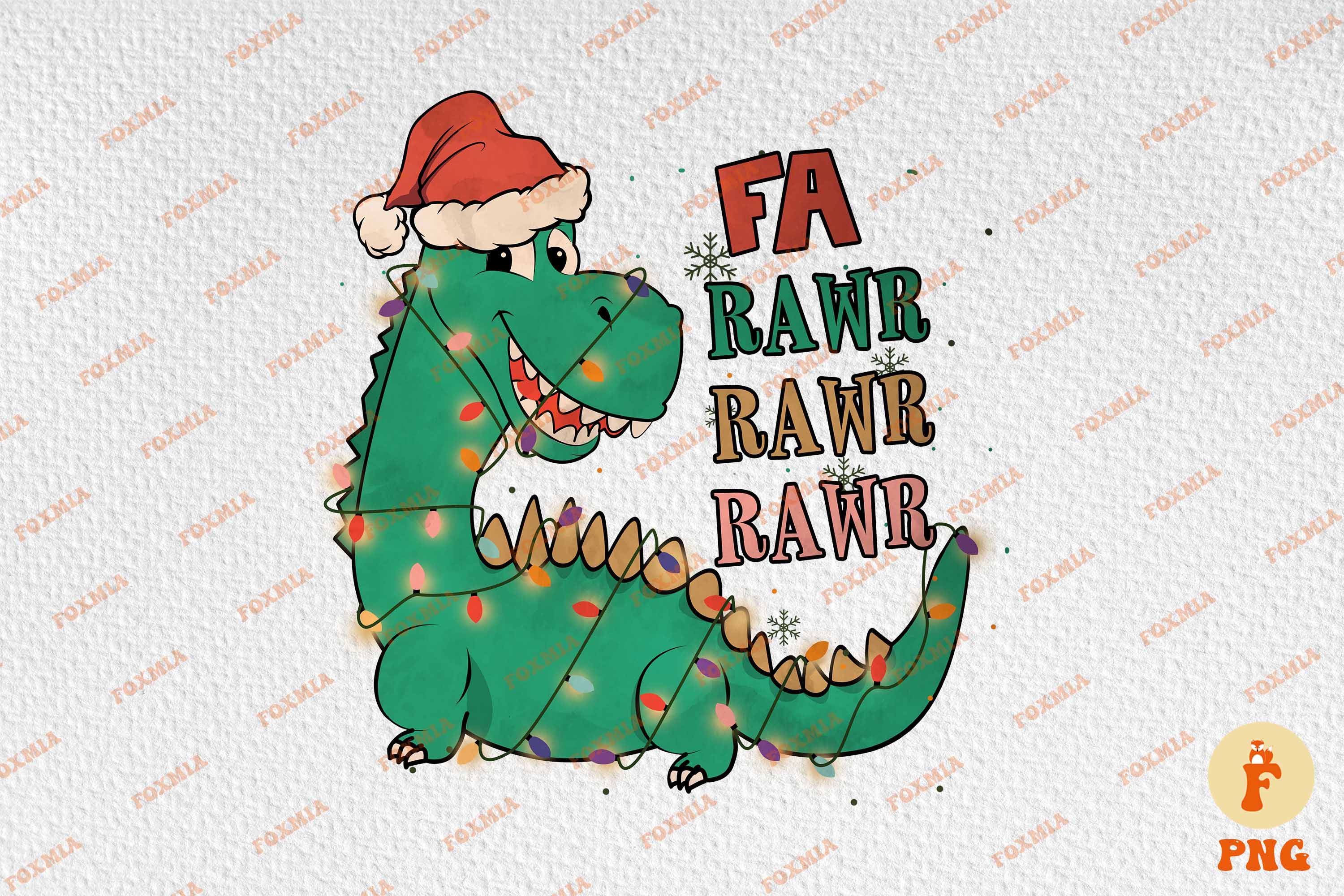 Best Christmas Dinosaur Sublimation T-Shirt Designs preview image.