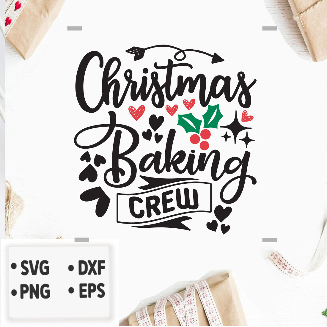 Image with irresistible Christmas Baking Crew caption.