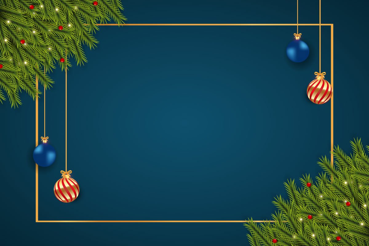 Cool festive illustration with the Christmas tree and balls.