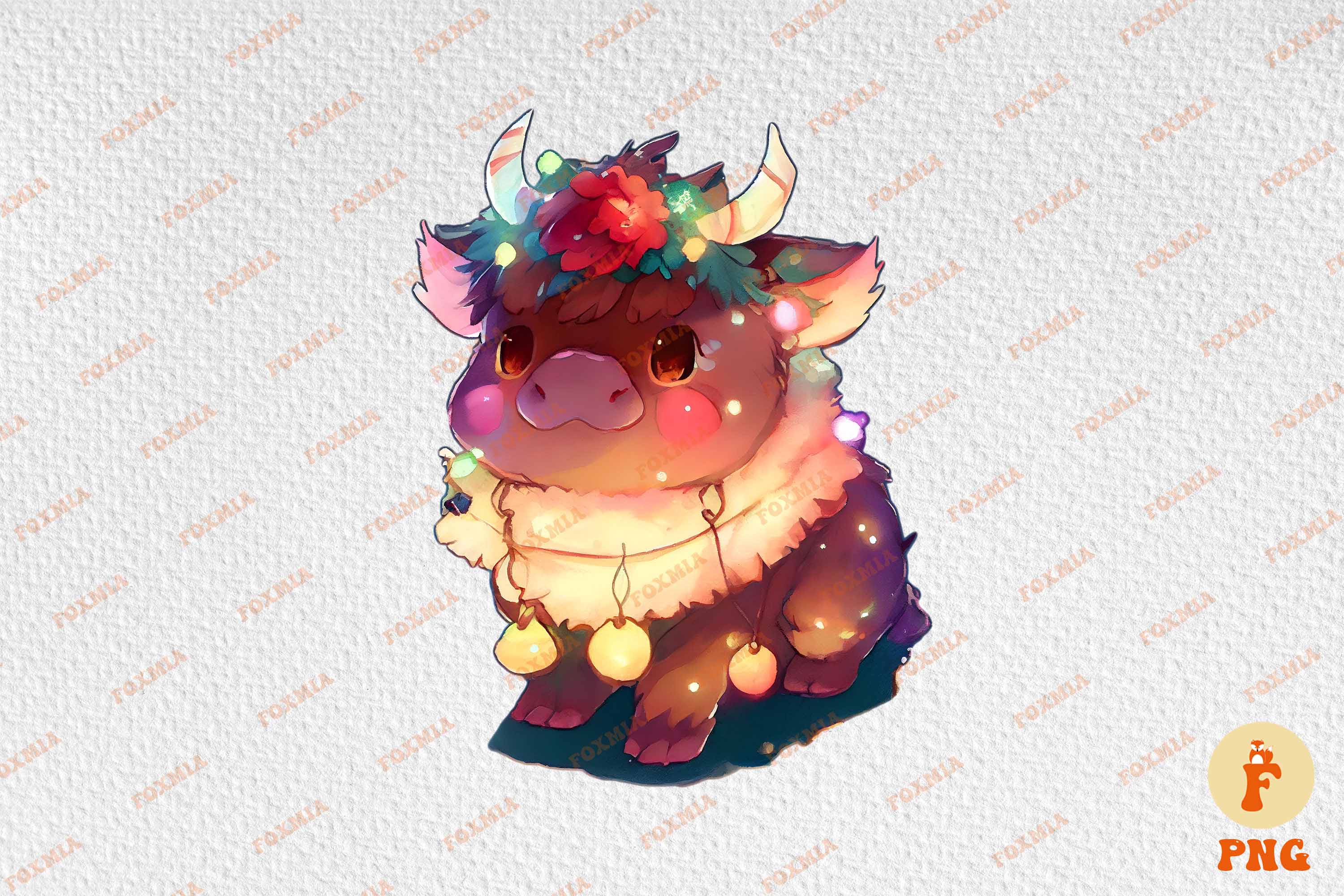 Cute little Christmas bull.