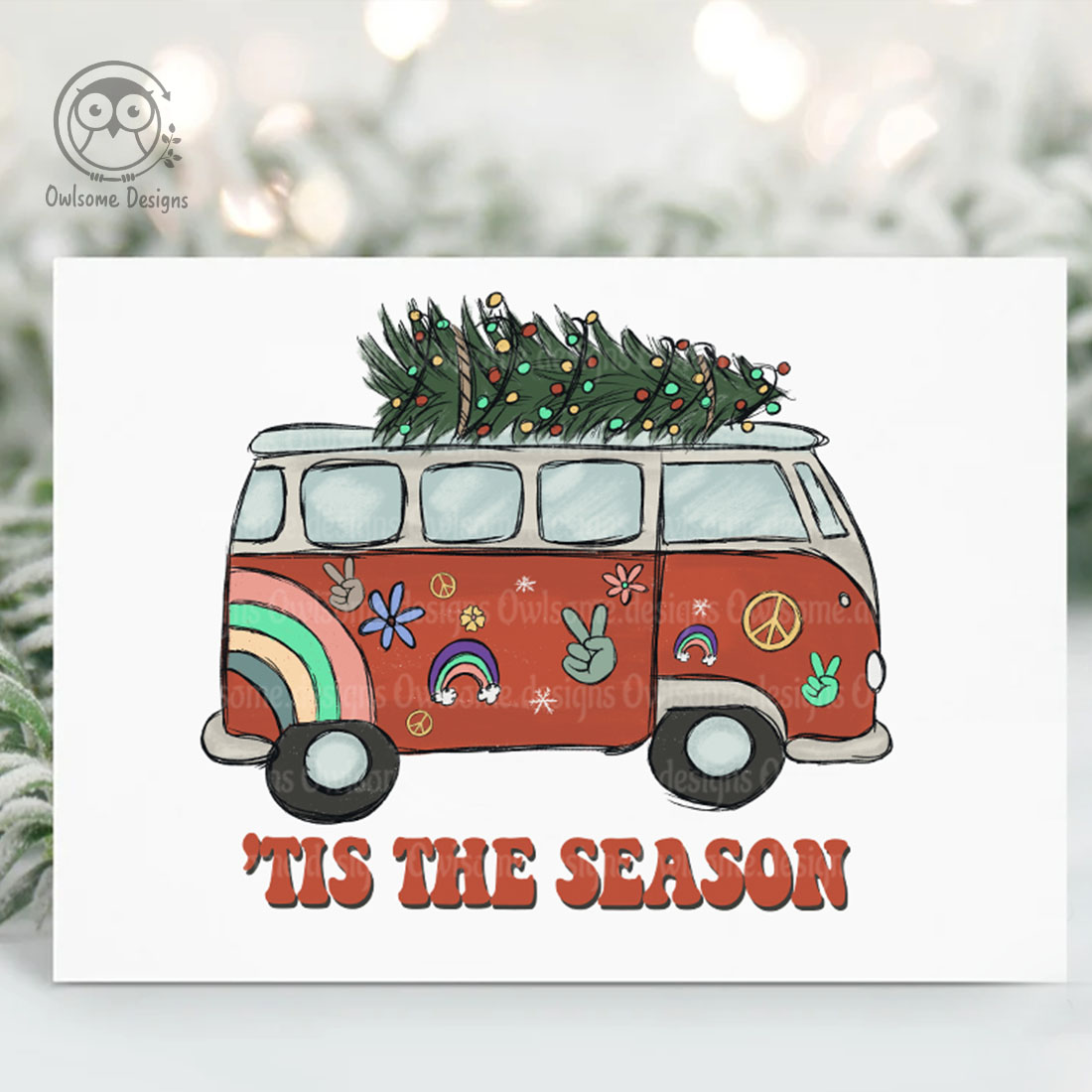 Christmas Tis the Season HIppie Graphics preview image.