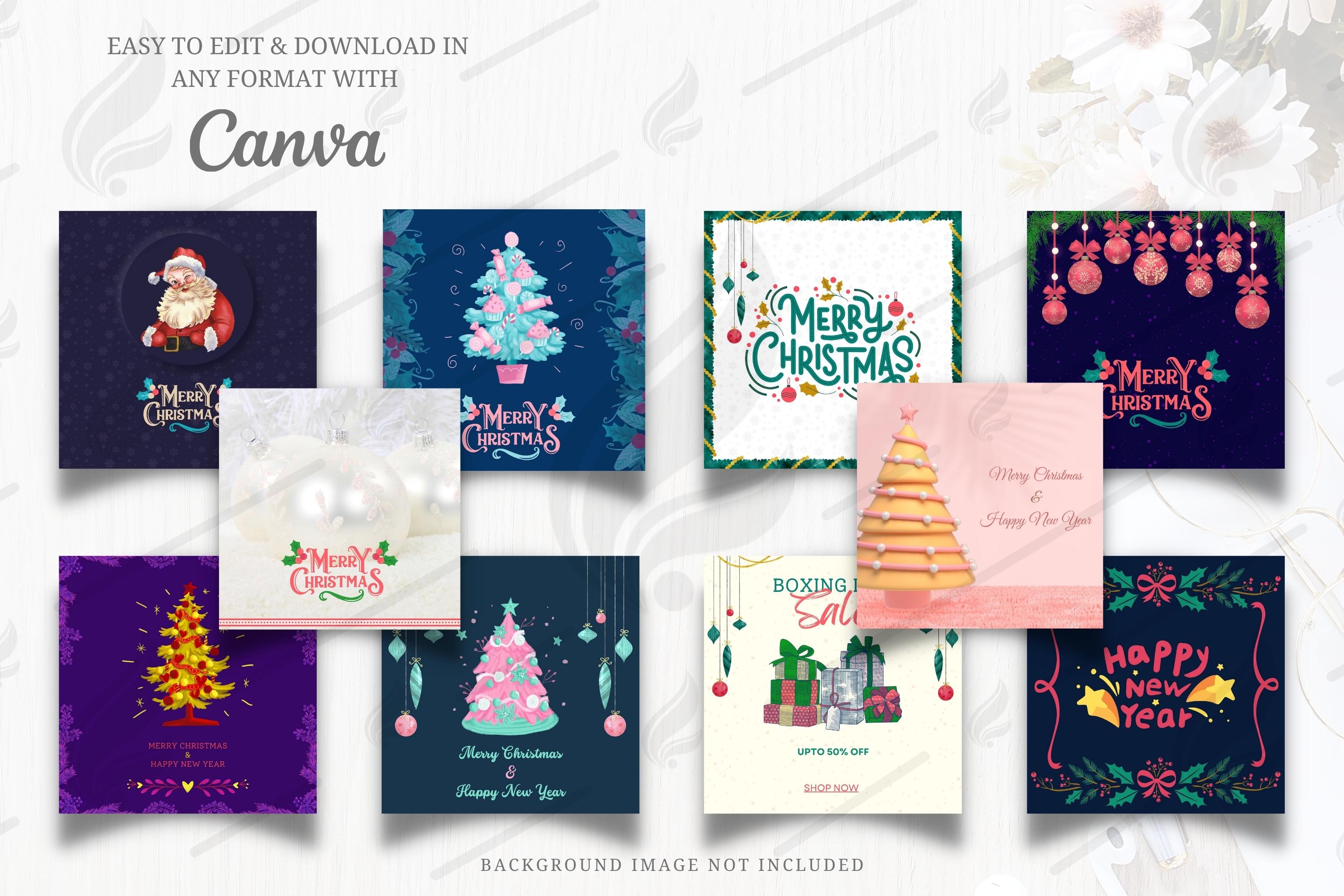 Cover image of Christmas, New Year & Boxing Day Templates.