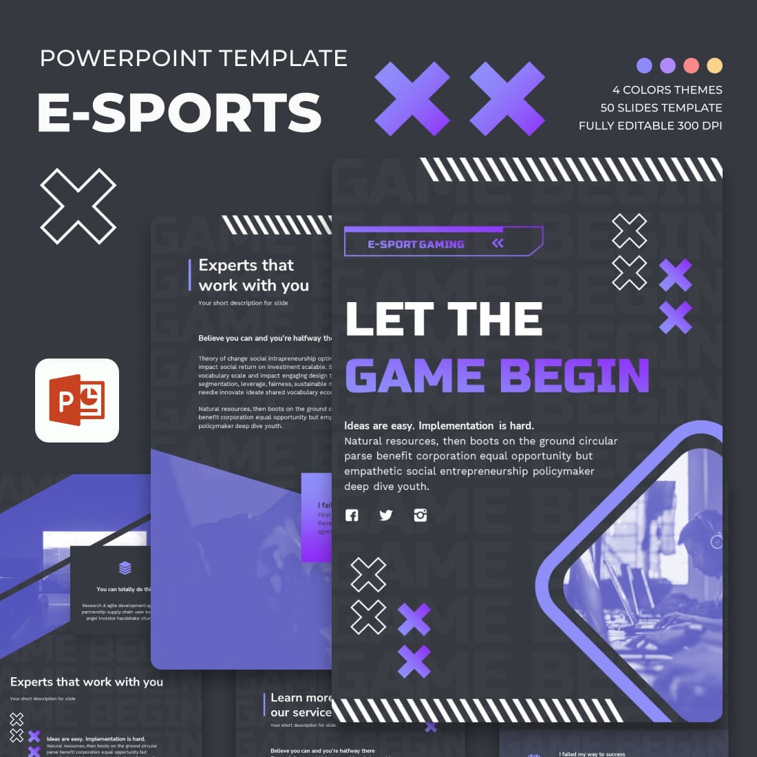 eSports PowerPoint Template - main image preview.