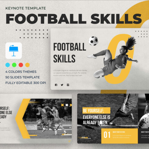Football Skills Keynote Template.