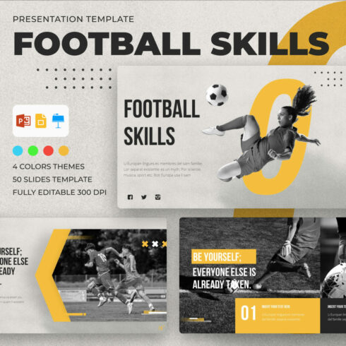 Football Skills Presentation template.