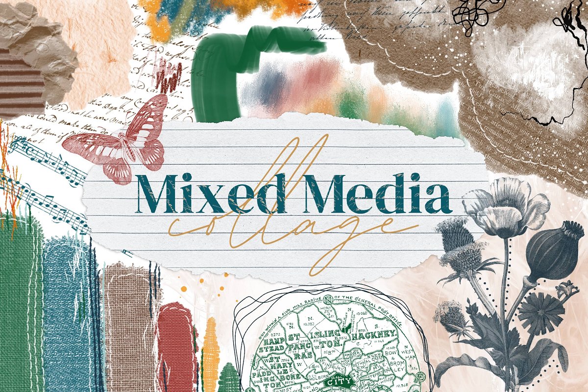 Cover image of Mixed Media Brushes for Procreate.