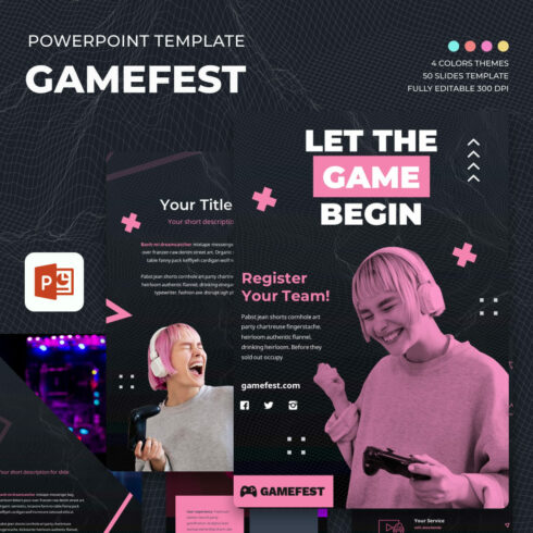 Game Fest PowerPoint Template.