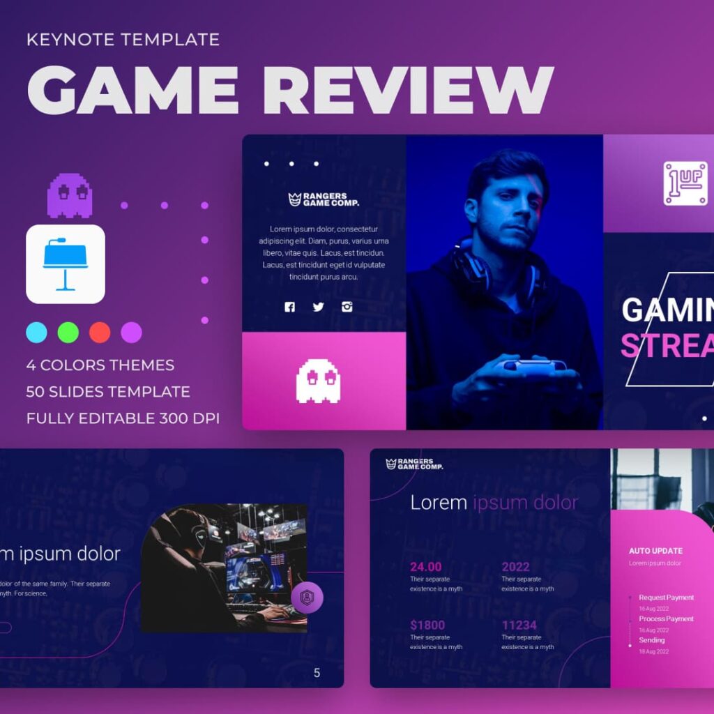 Gaming Stream Keynote Template – MasterBundles