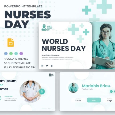 Nurses Day Google Slides Theme - main image preview.