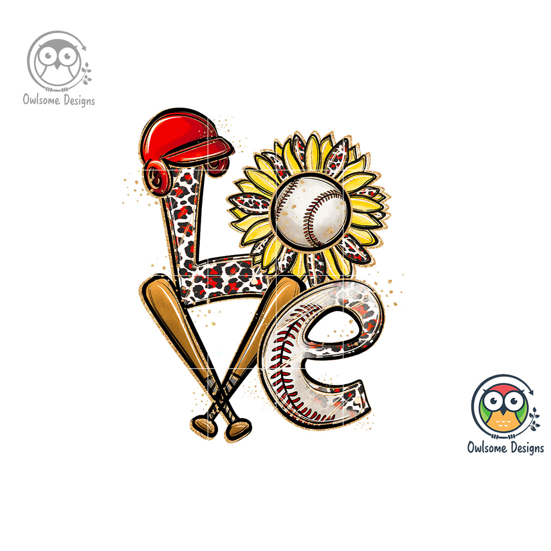 Image with great inscription love with baseball elements.