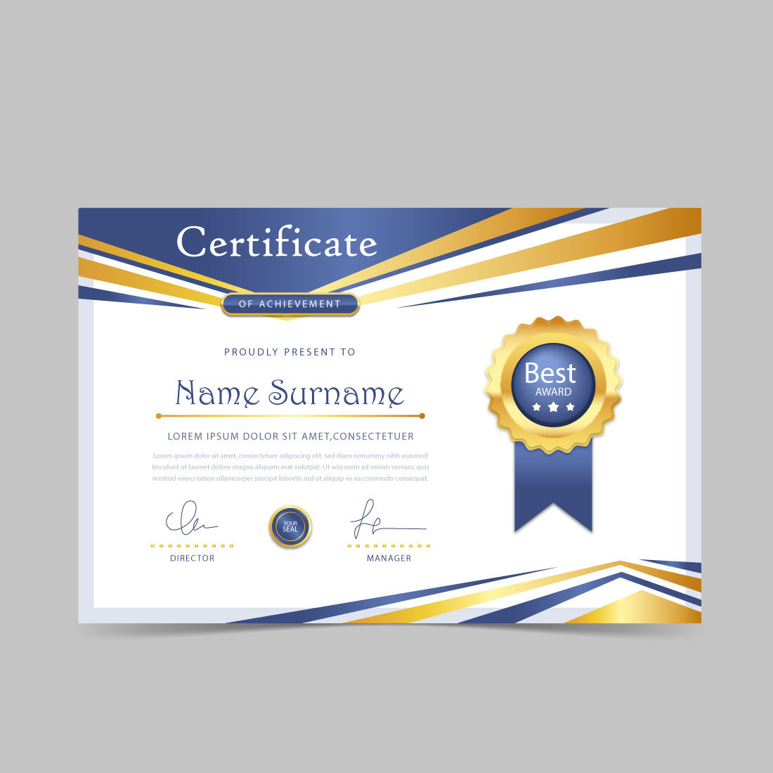 Ranking Certificate Design cover image.