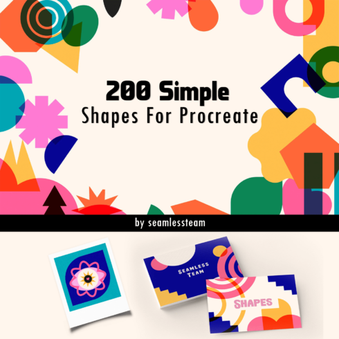 200 Simple Shapes For Procreate - main image preview.