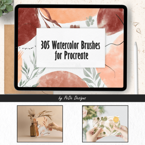 305 Watercolor Brushes For Procreate.