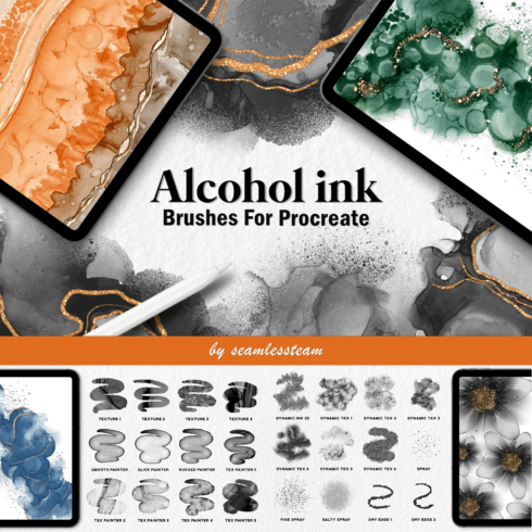 Alcohol Ink Brushes For Procreate - main image preview.