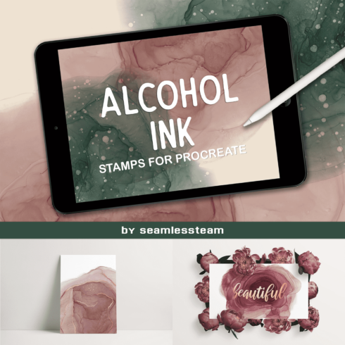 Alcohol Ink Stamps For Procreate.