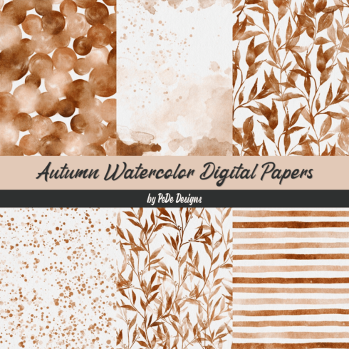 Autumn Watercolor Digital Papers.