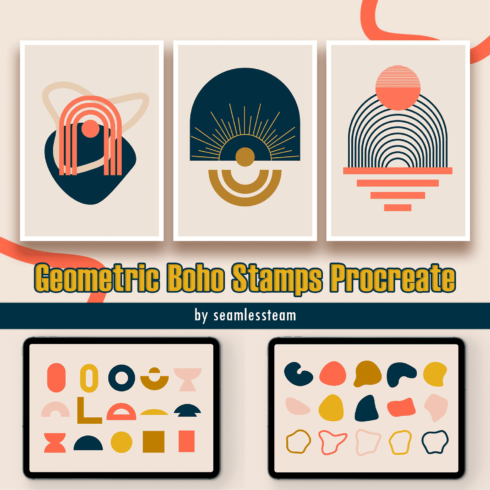 Geometric Boho Stamps Procreate - main image preview.