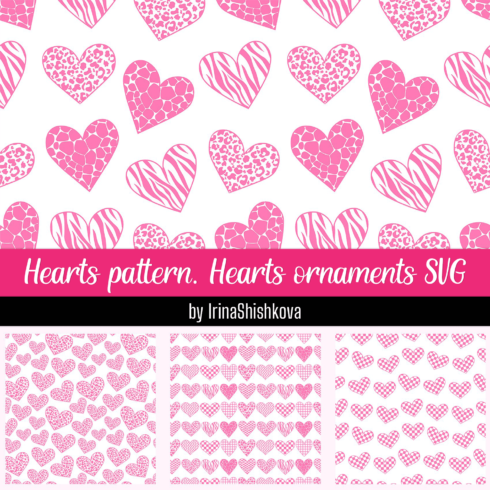 Hearts Pattern. Hearts Ornaments SVG.