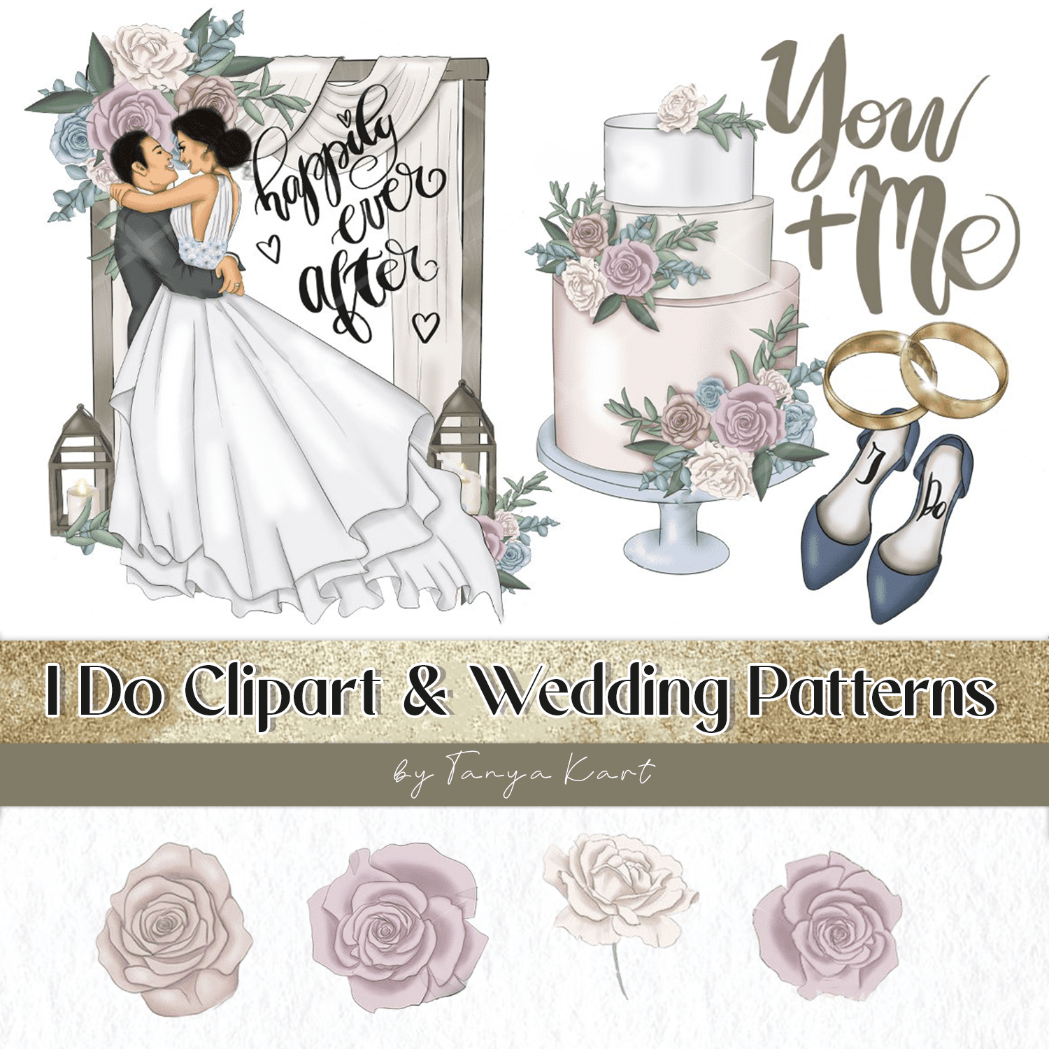 I Do Clipart & Wedding Patterns - main image preview.