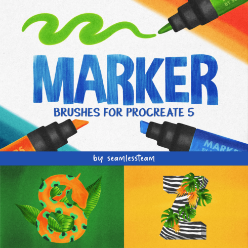 Marker Brush For Procreate 5 - main image preview.