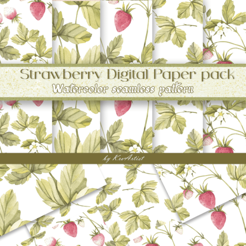 Strawberry Digital Paper Pack - main image preview.