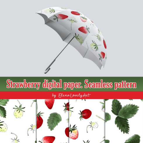 Strawberry Digital Paper - main image preview.