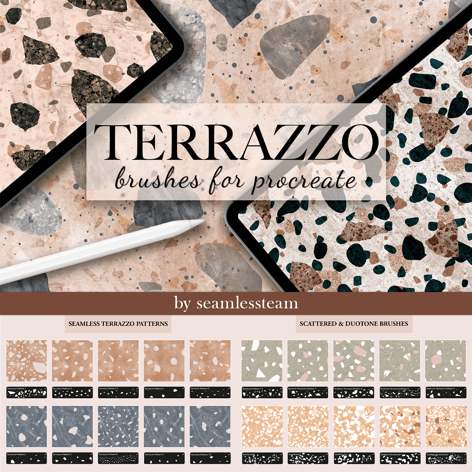 Terrazzo Brushes For Procreate - main image preview.