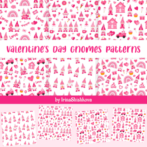Valentine's Day Gnomes Patterns - main image preview.
