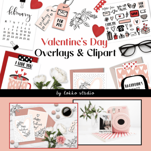 Valentine's Day Overlays & Clipart.