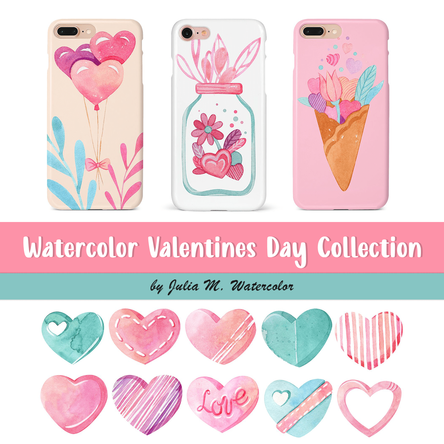 Watercolor Valentines Day Collection cover.