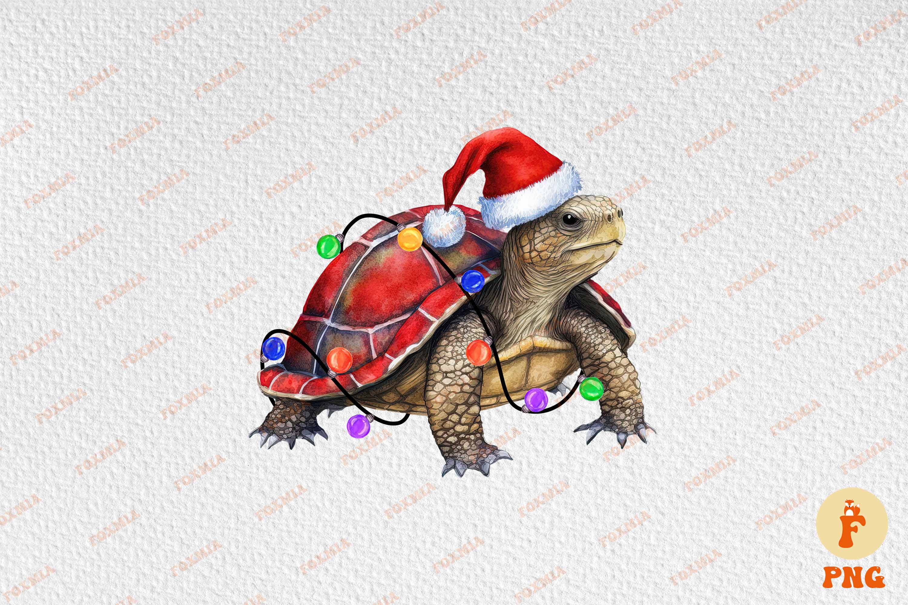 Wonderful image of a turtle wearing a santa hat.