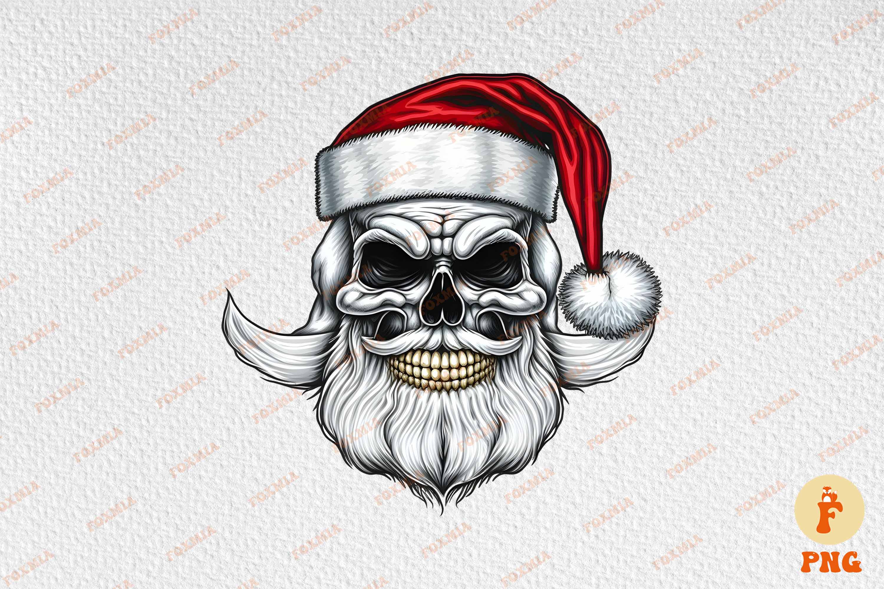 Wonderful image of Santa's skull.