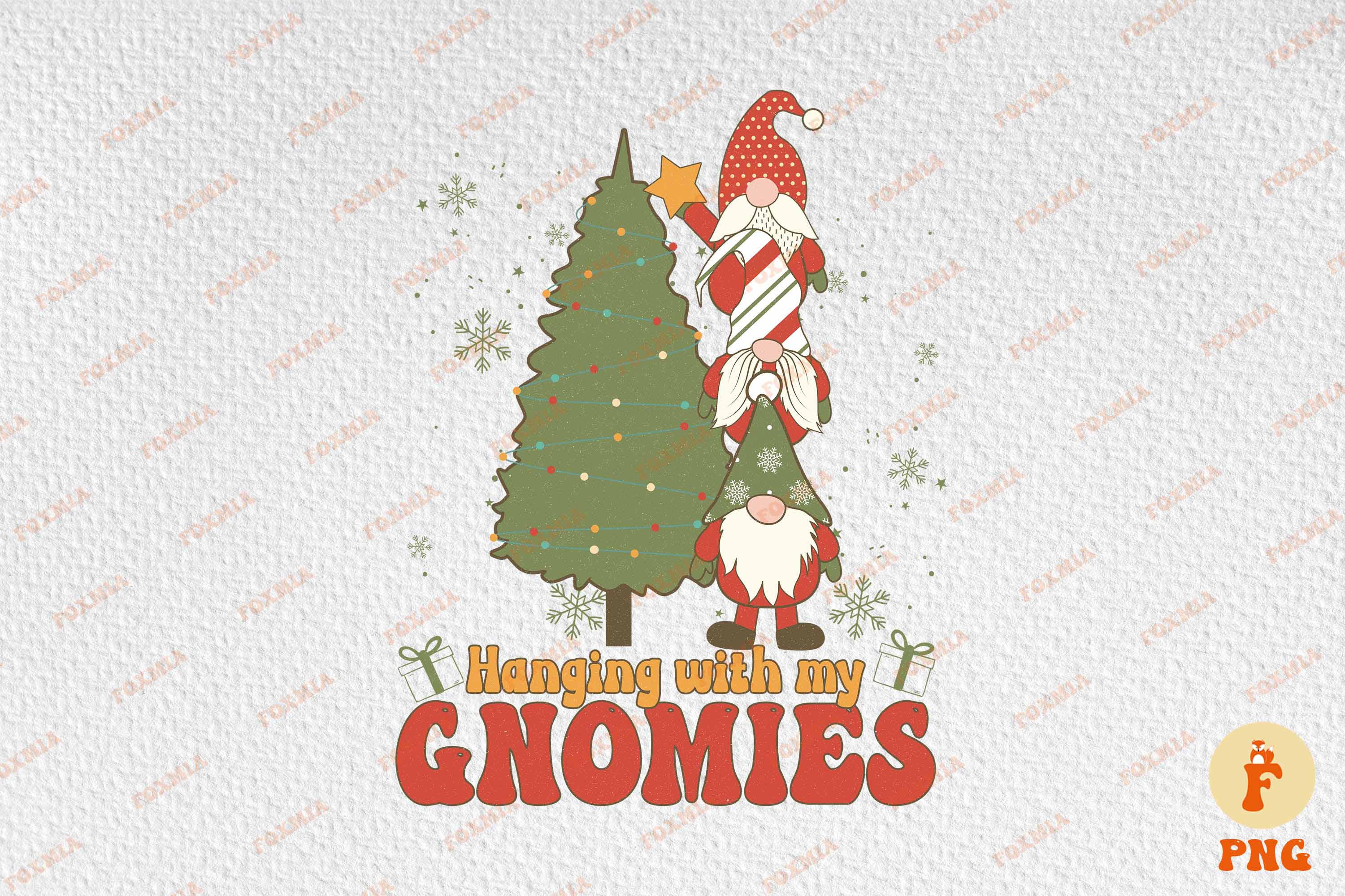 Gnomes with Christmas tree.