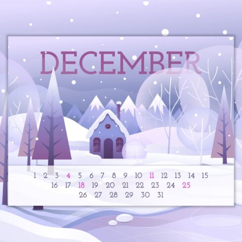 Free December Printable Calendar – MasterBundles