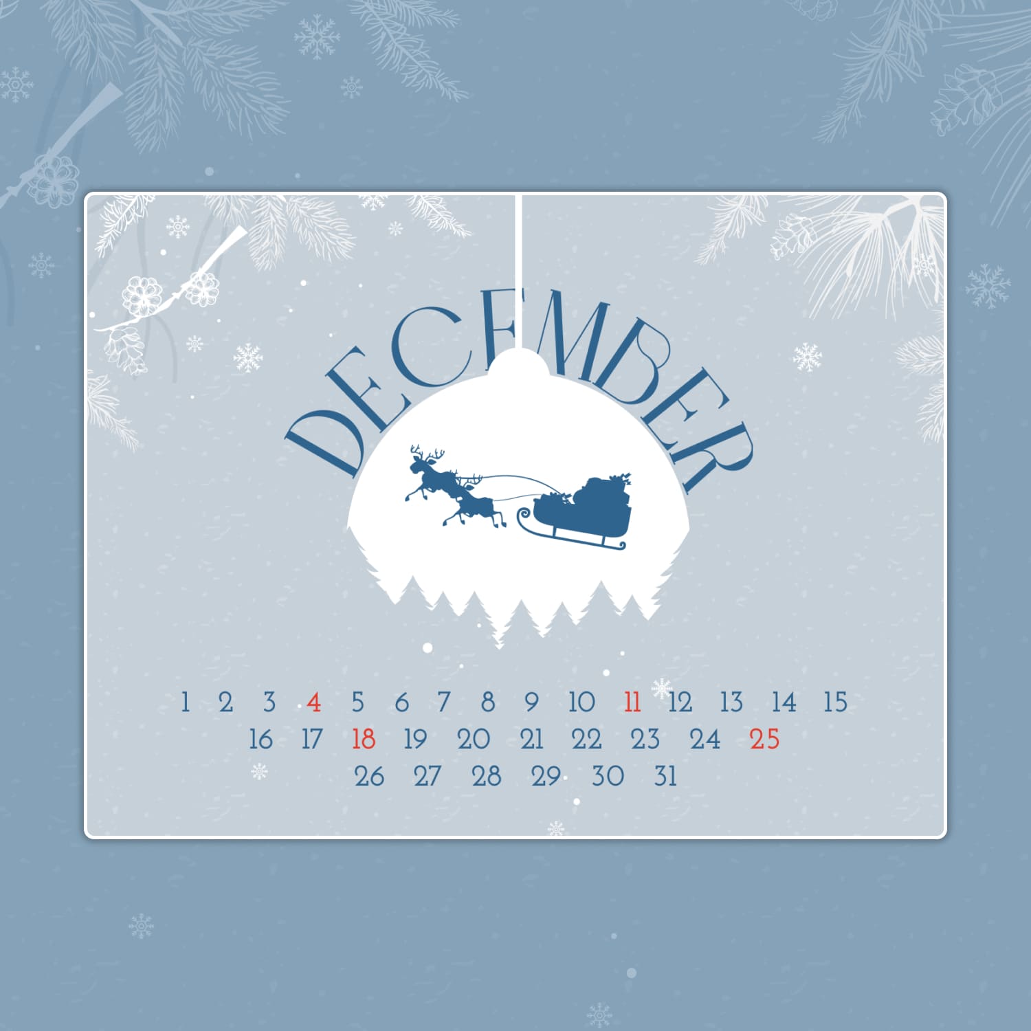Free December 2022 Calendar With Holidays Cover.