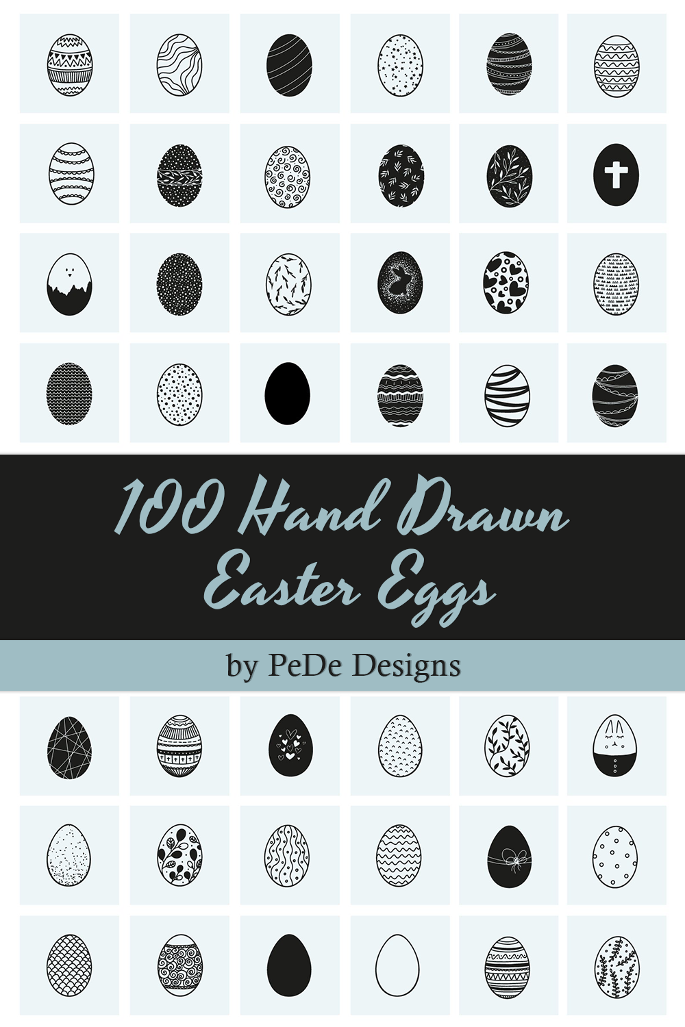 100 hand drawn easter eggs pinterest 311