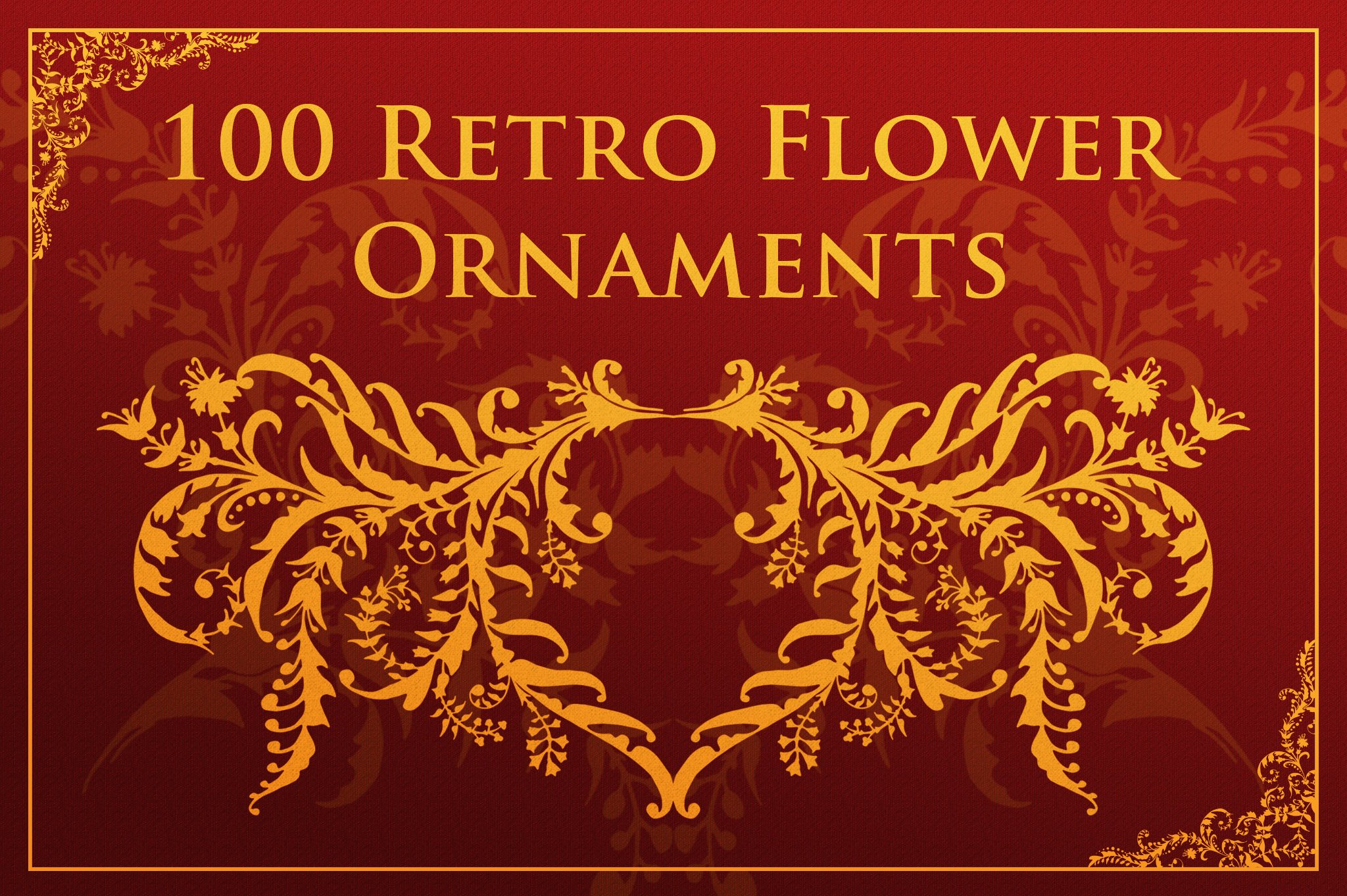 100 retro flower ornaments.