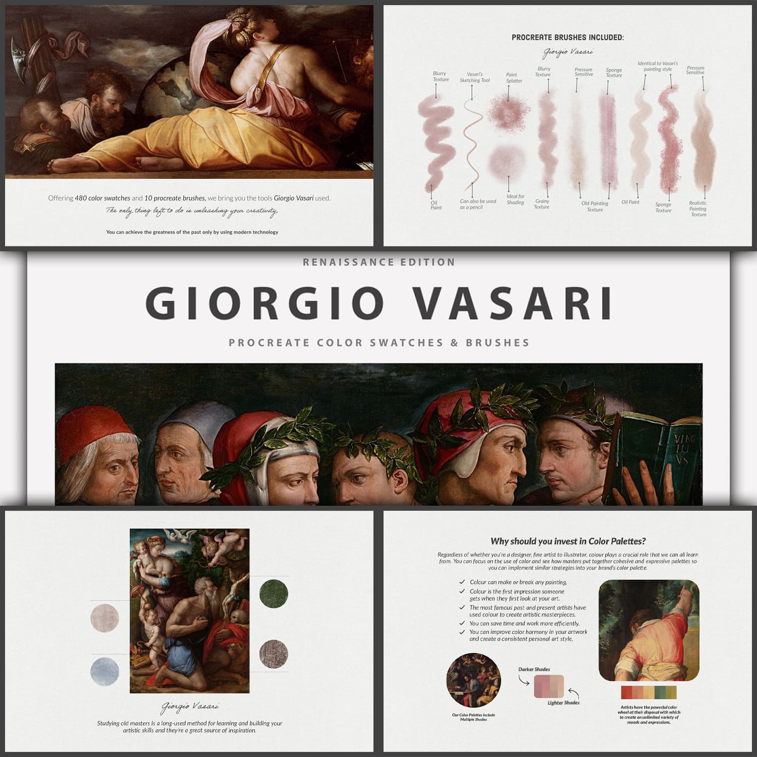 Giorgio Vasari Procreate Brushes cover.