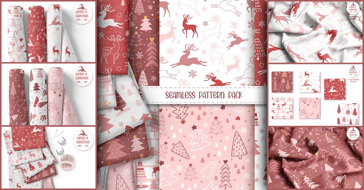 Winter & Christmas Pattern Pack - Facebook.