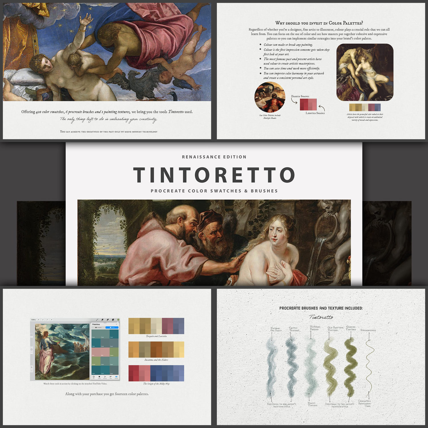 Tintoretto Procreate Brushes.
