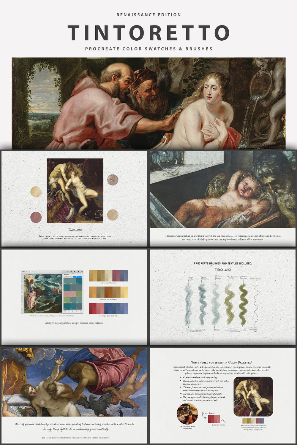 Tintoretto Procreate Brushes - Pinterest.