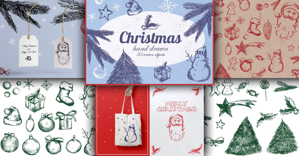 Vector Christmas Pack - Facebook.