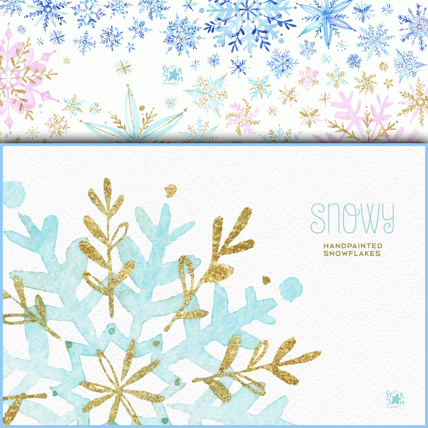 Snowy. Holidays Snowflakes Cover.