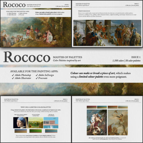Rococo Procreate Color Palettes.