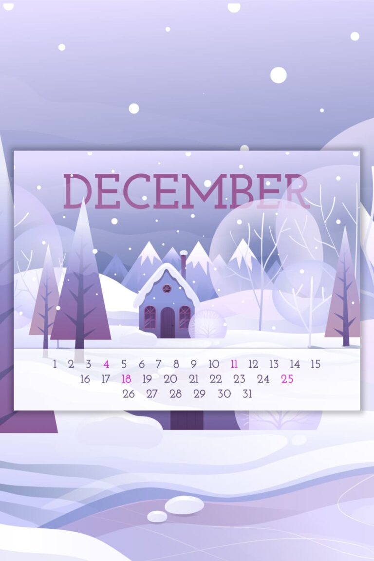Free December Printable Calendar – MasterBundles